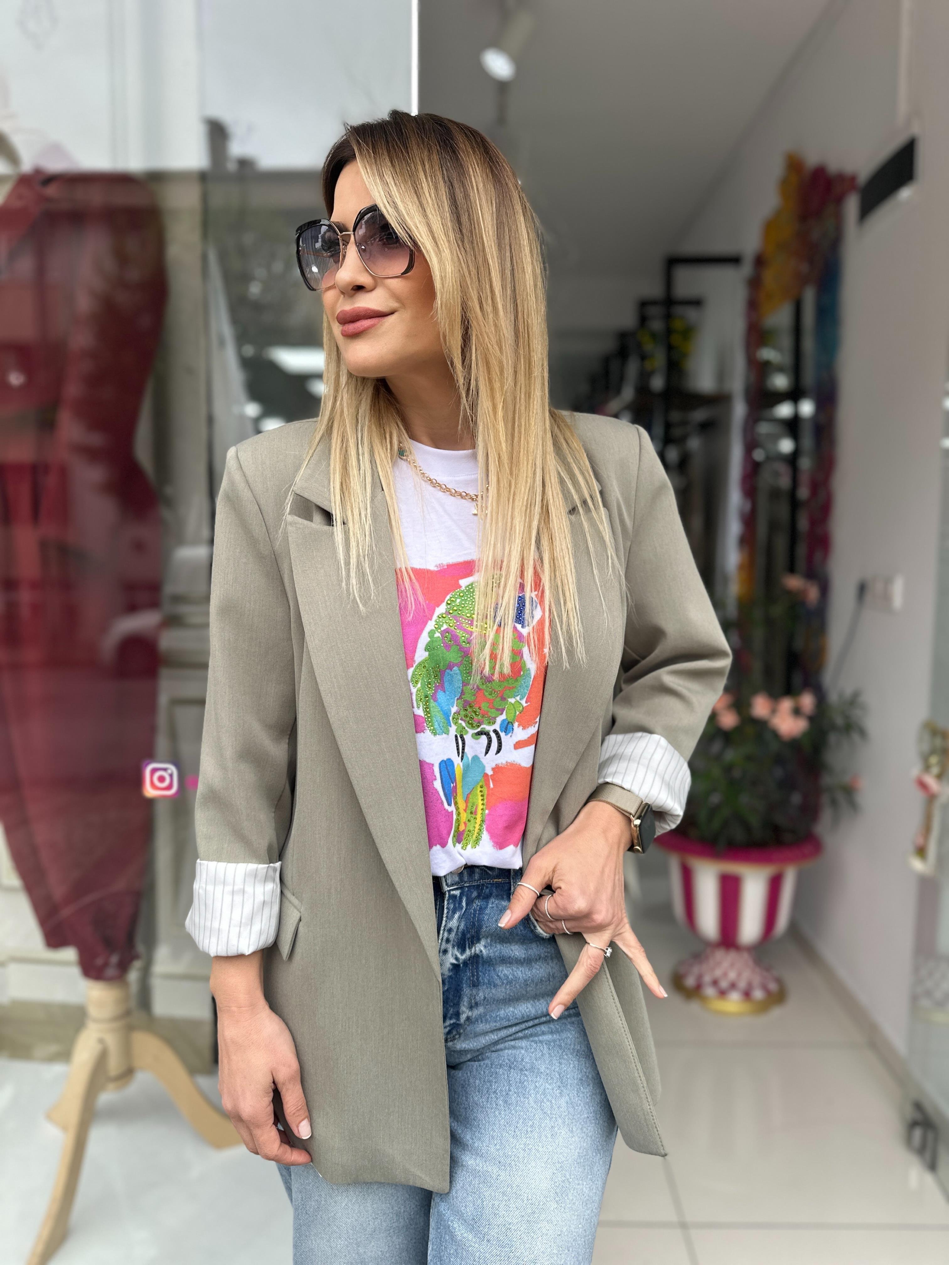 Yeşil Astarlı Blazer