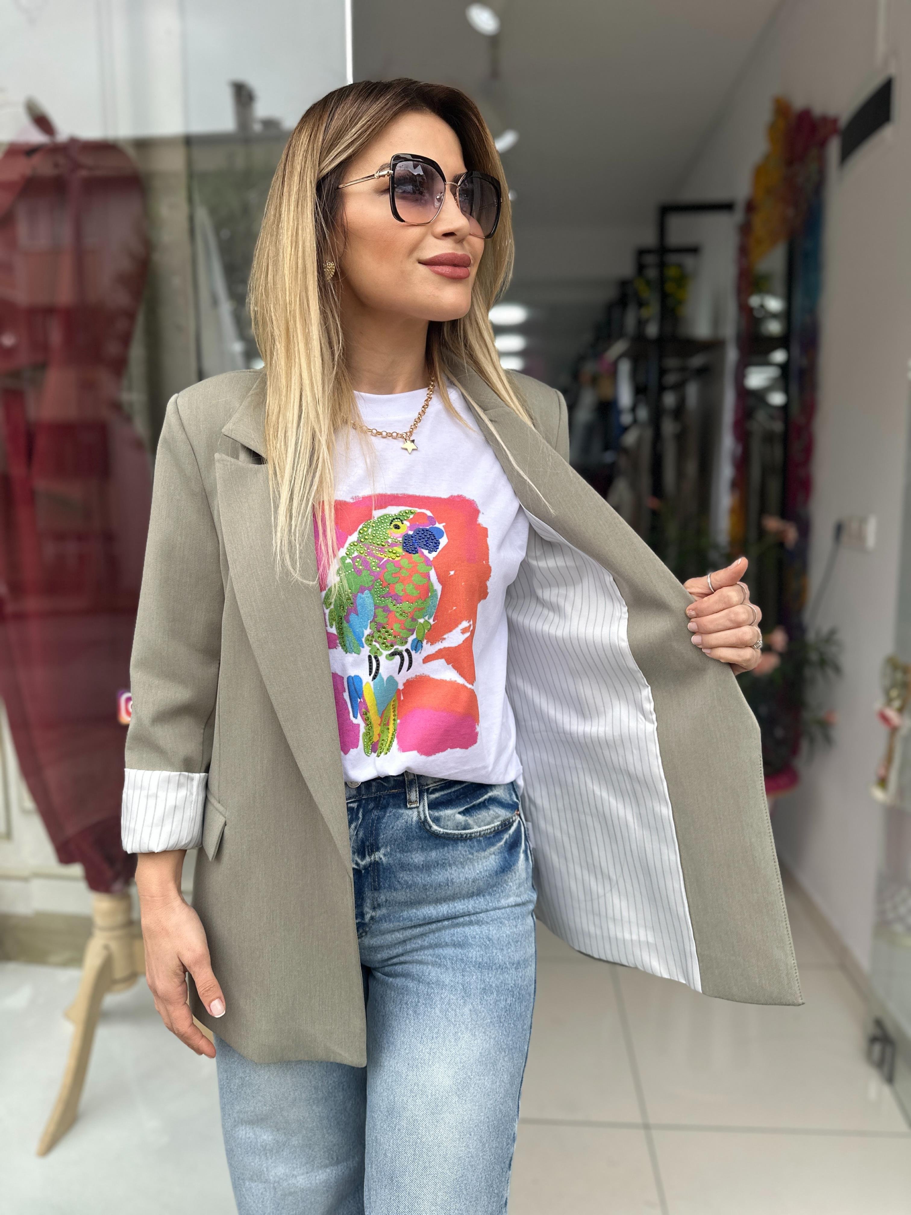 Yeşil Astarlı Blazer