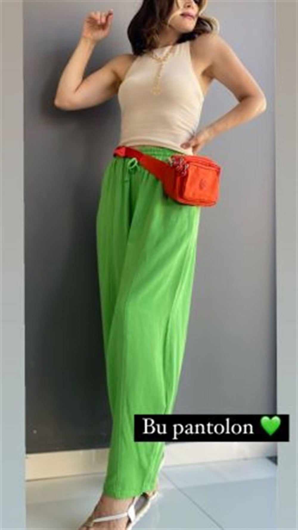 YEŞİL BOL PANTOLON