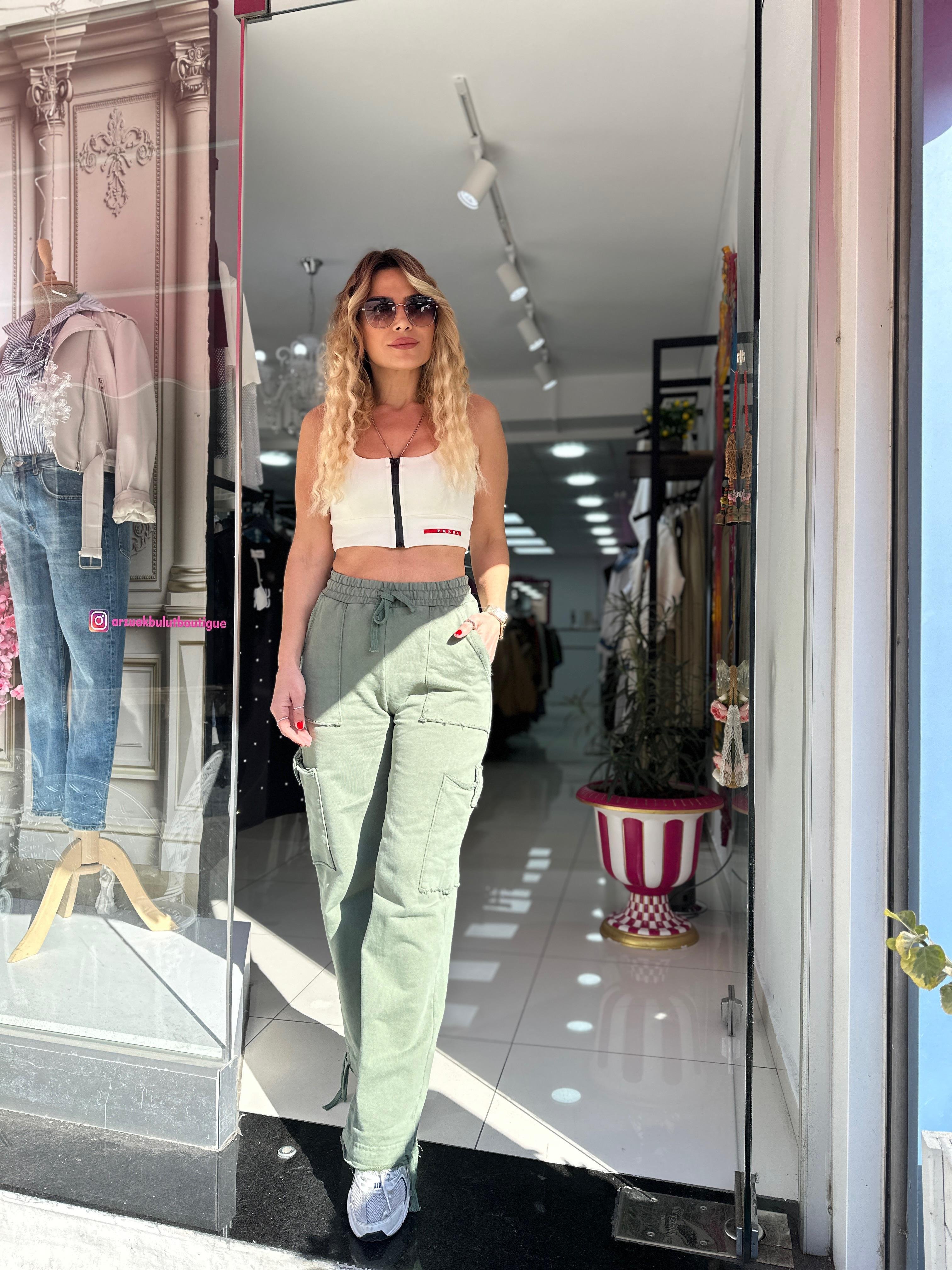 Yeşil Kargo Cepli Eşofman 