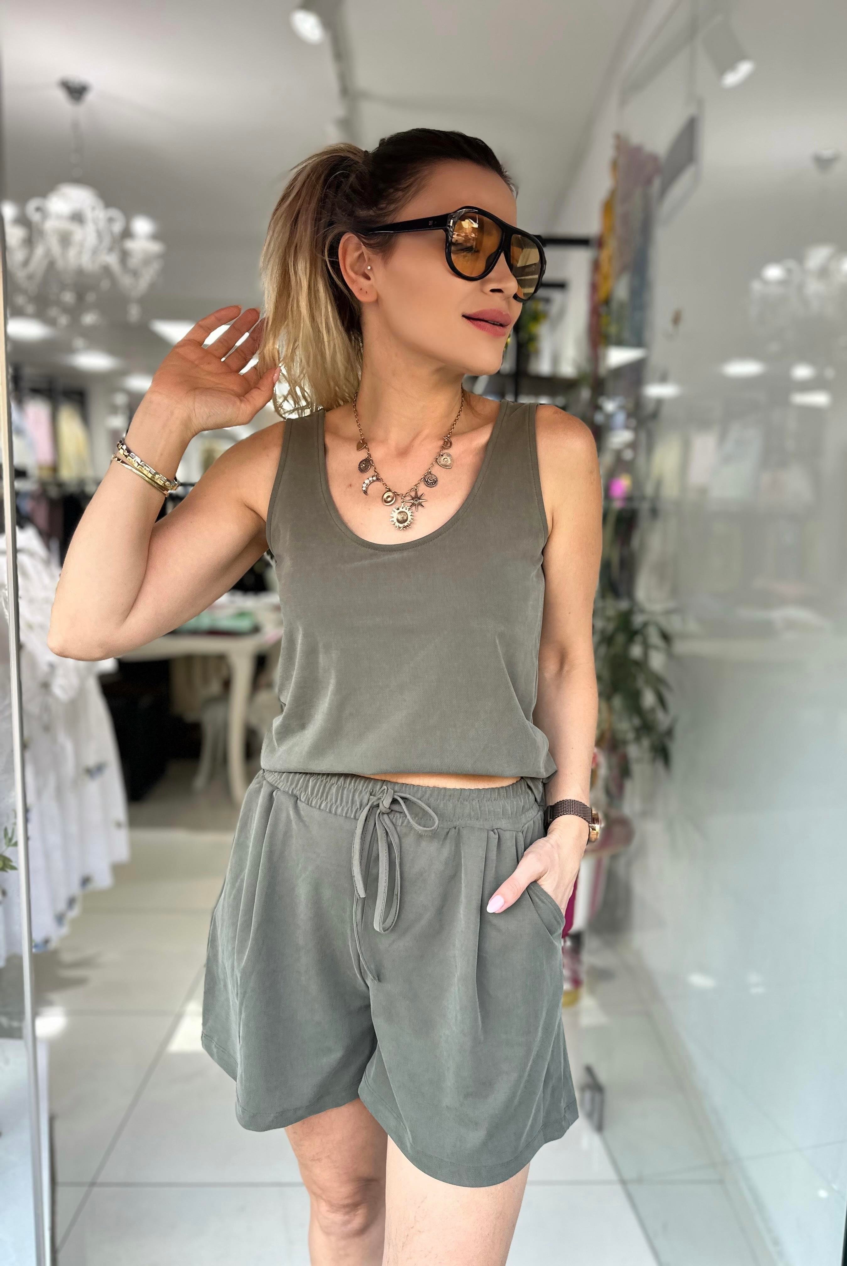 Yeşil Modal Şortlu Takım 