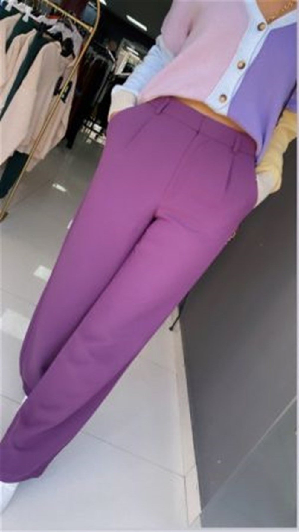 ZARA BOL PAÇA MOR PANTOLON