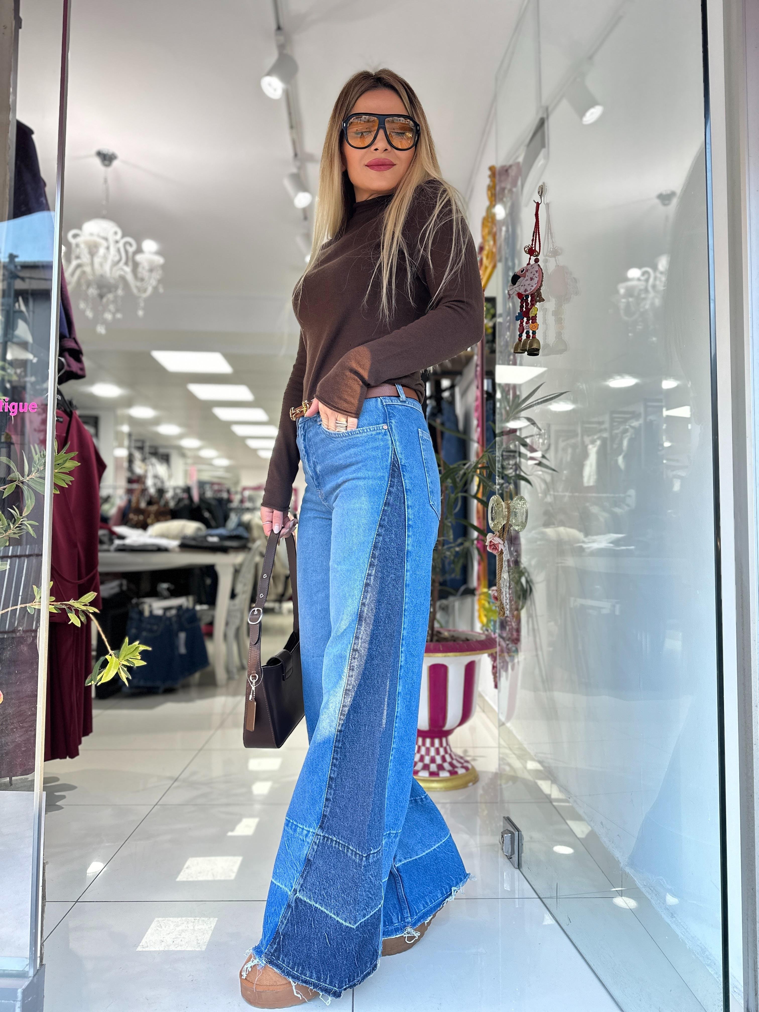 ZR Koyu Mavi Denim Detaylı Tasarım  Jean 
