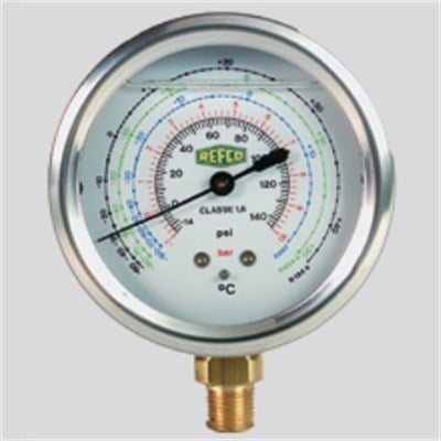 REFCO Manometreler MR-302-DS-R22 Yüksek Basınç R22/R134A/R404A (bar/psi)