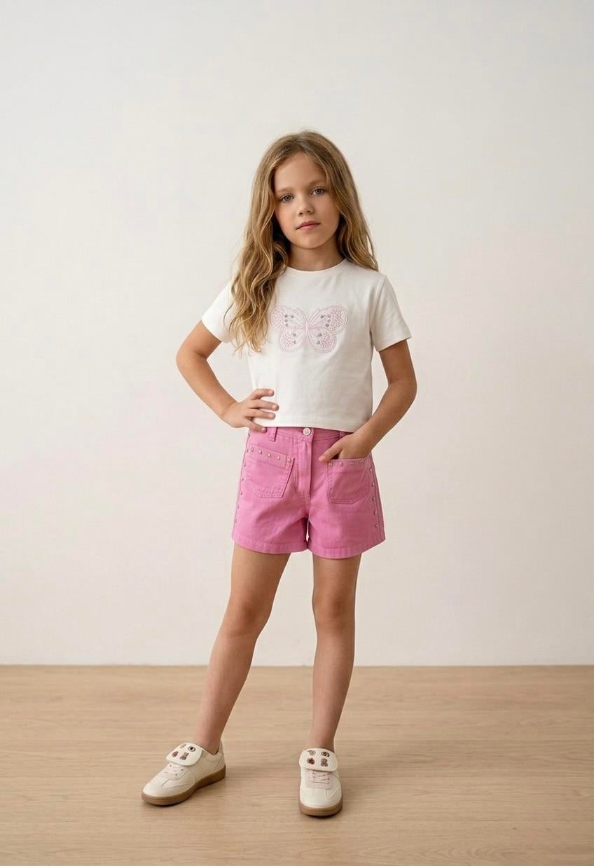 BUTTERFLY TSHIRT ŞORT TAKIM (7-11 YAŞ ARASI)