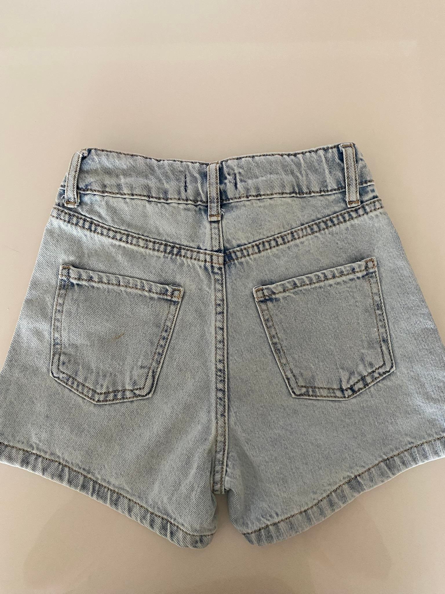 BUZ MAVİSİ DENİM ŞORT ETEK