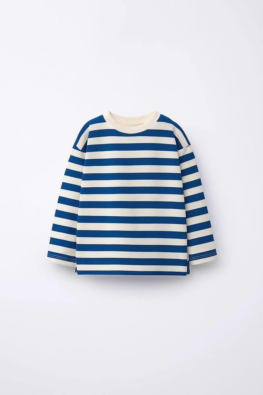 ÇİZGİLİ BASIC SWEATSHIRT (LACİVERT)