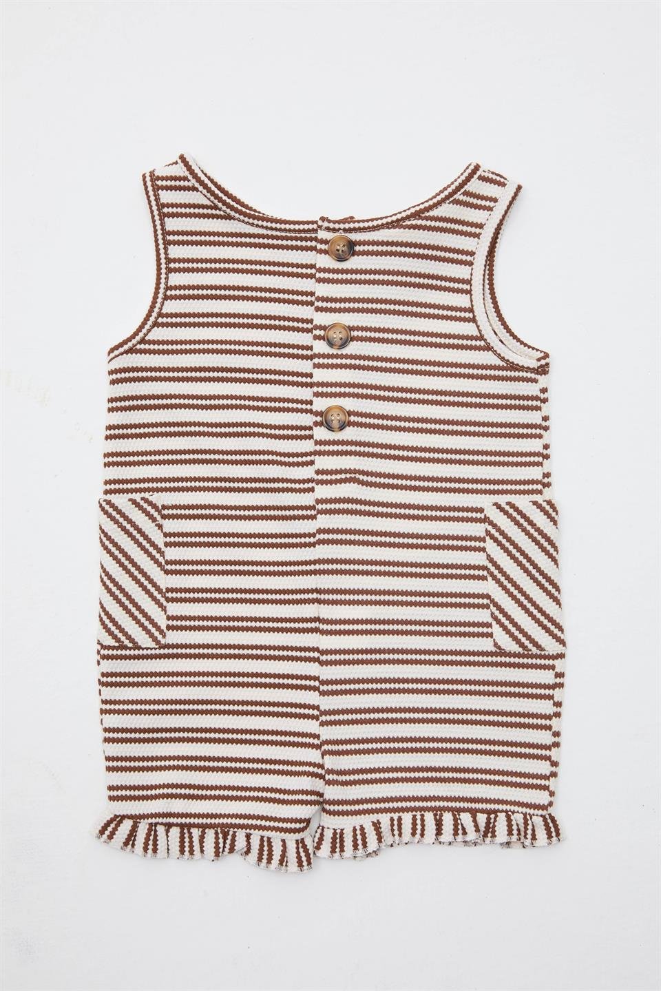 Çizgili Cepli Tulum