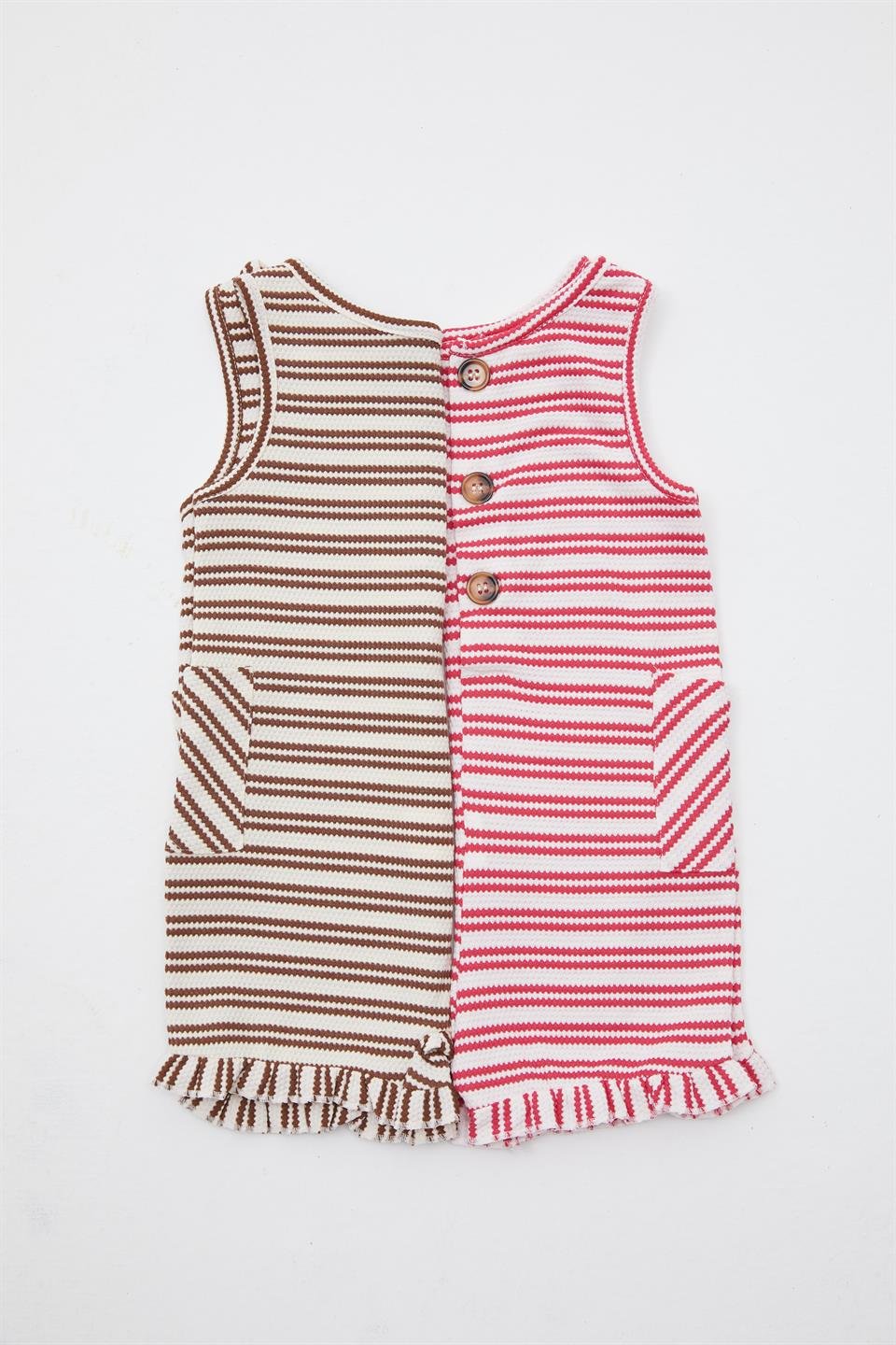 Çizgili Cepli Tulum