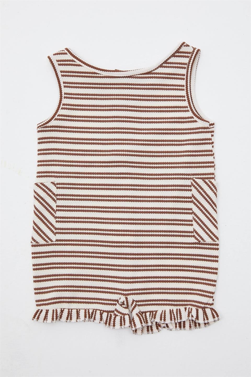 Çizgili Cepli Tulum