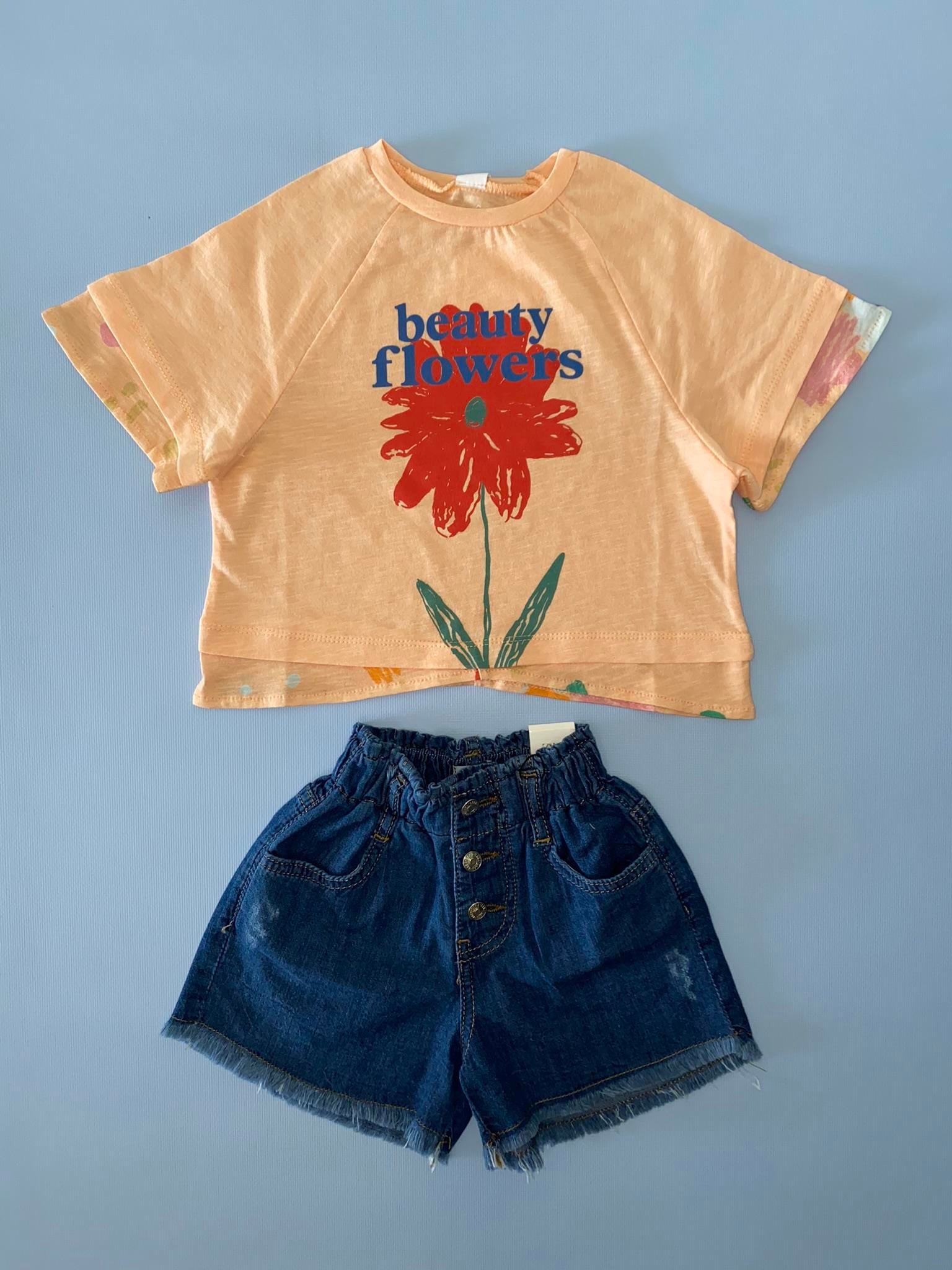 Flowers  Crop Tshirt