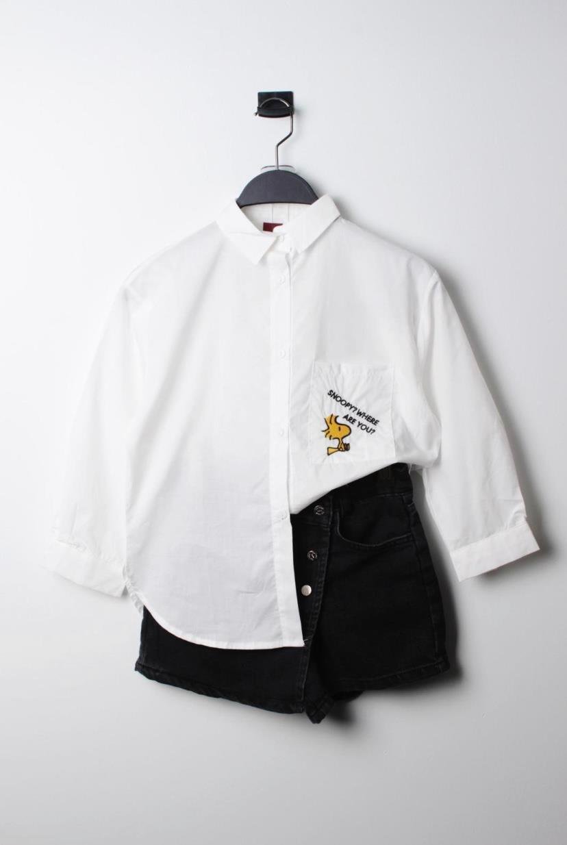 Füme Denim Şort Etek