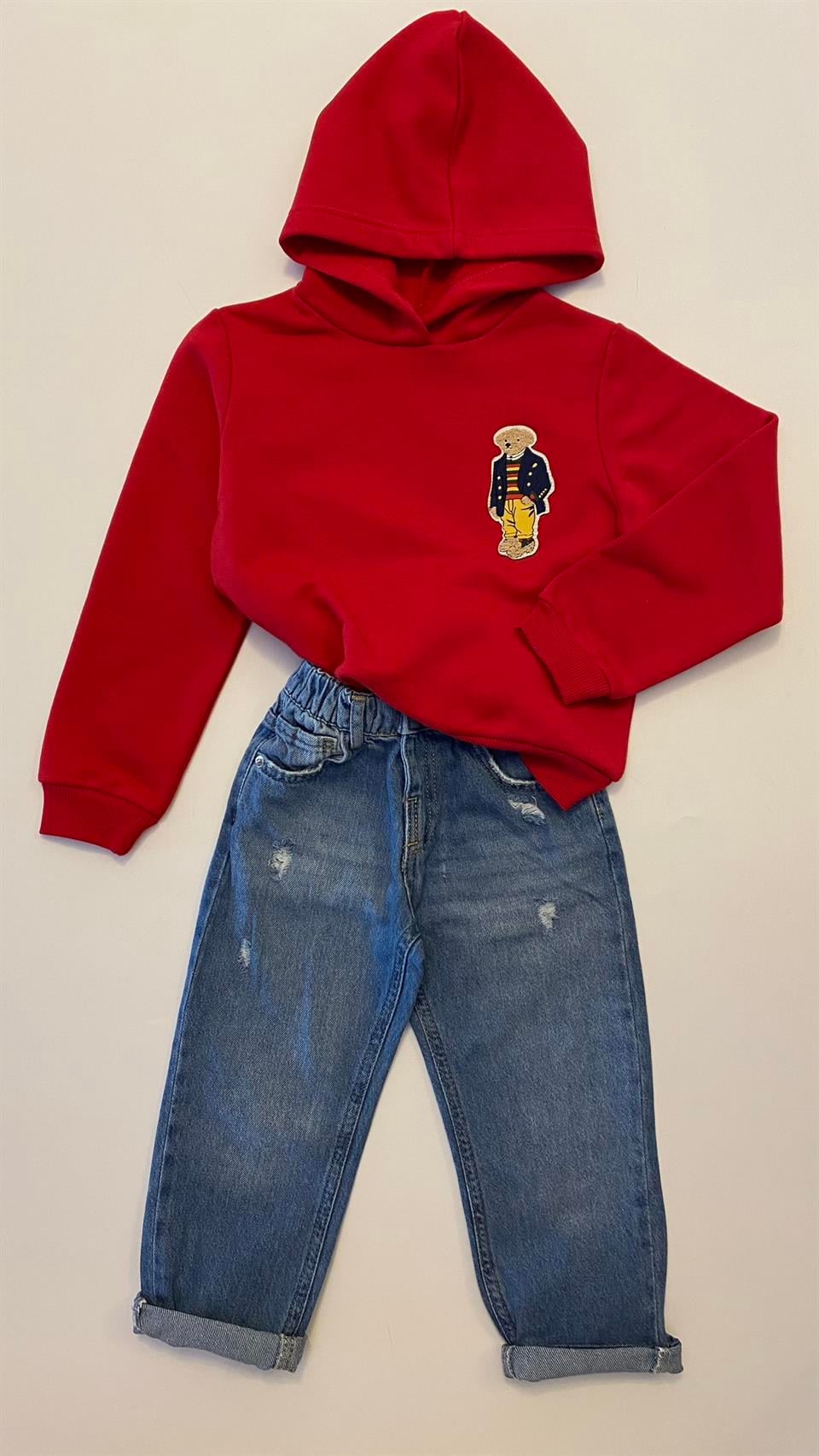 Kırmızı Teddy Sweat