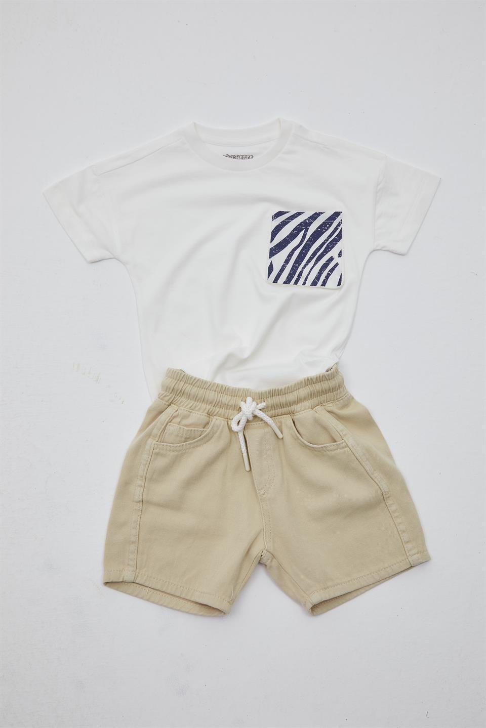 Krem Erkek Şort
