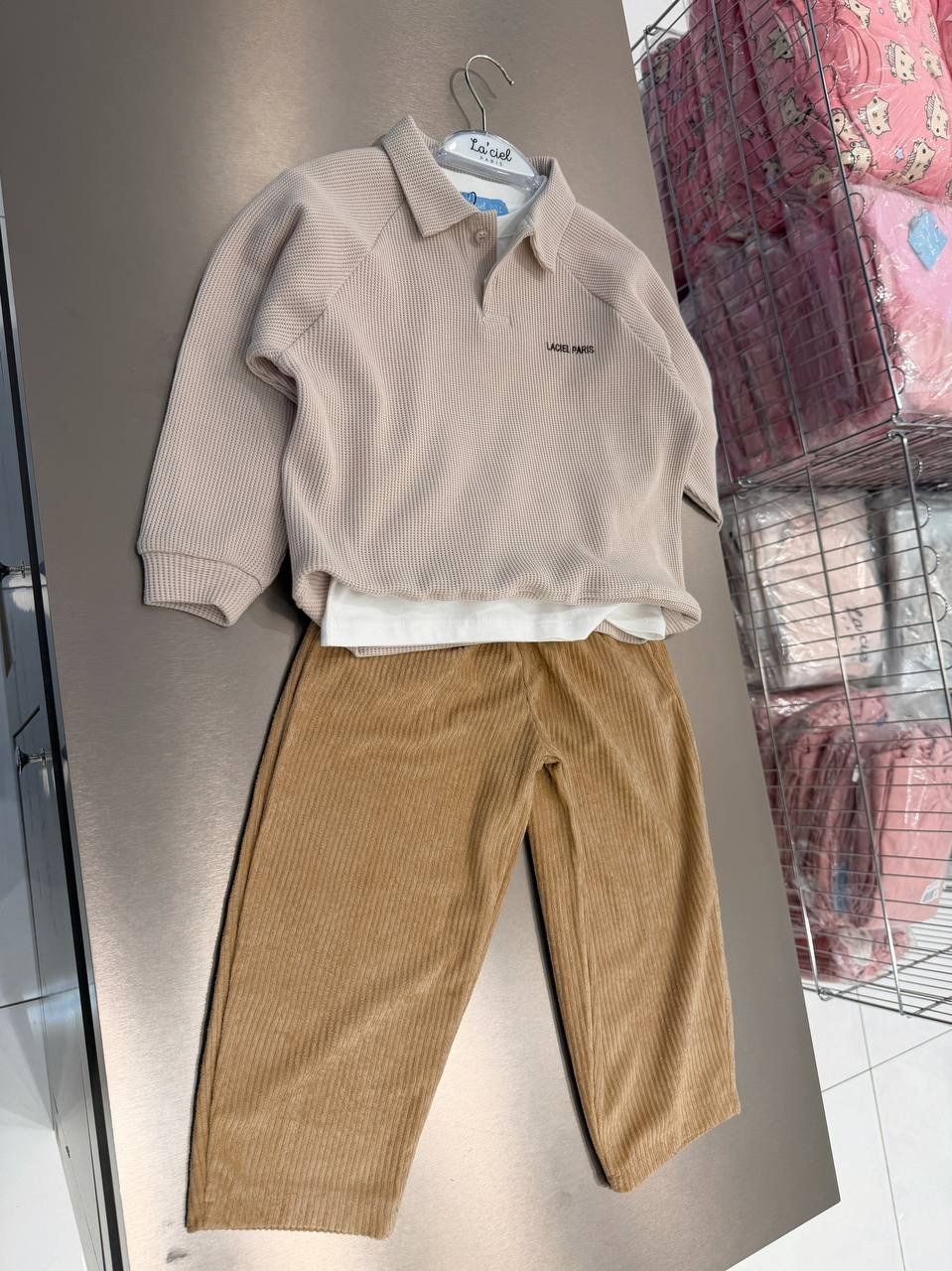LA'CIEL PARİS GOFRE SWEAT KADİFE PANTOLON TAKIM (BASIC DAHİL 3 PARÇA)