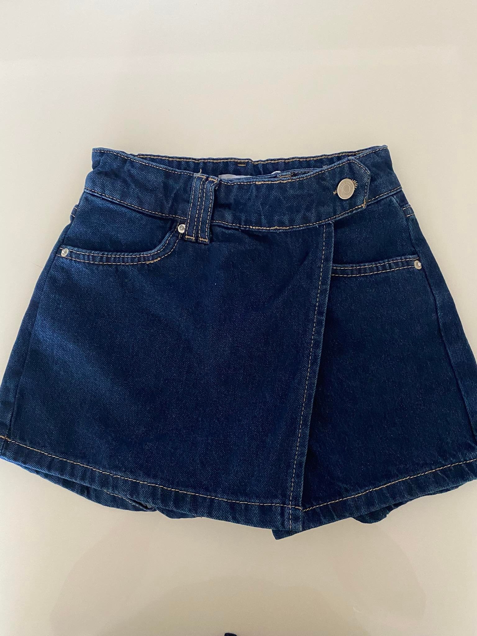 LACİVERT DENİM ŞORT ETEK