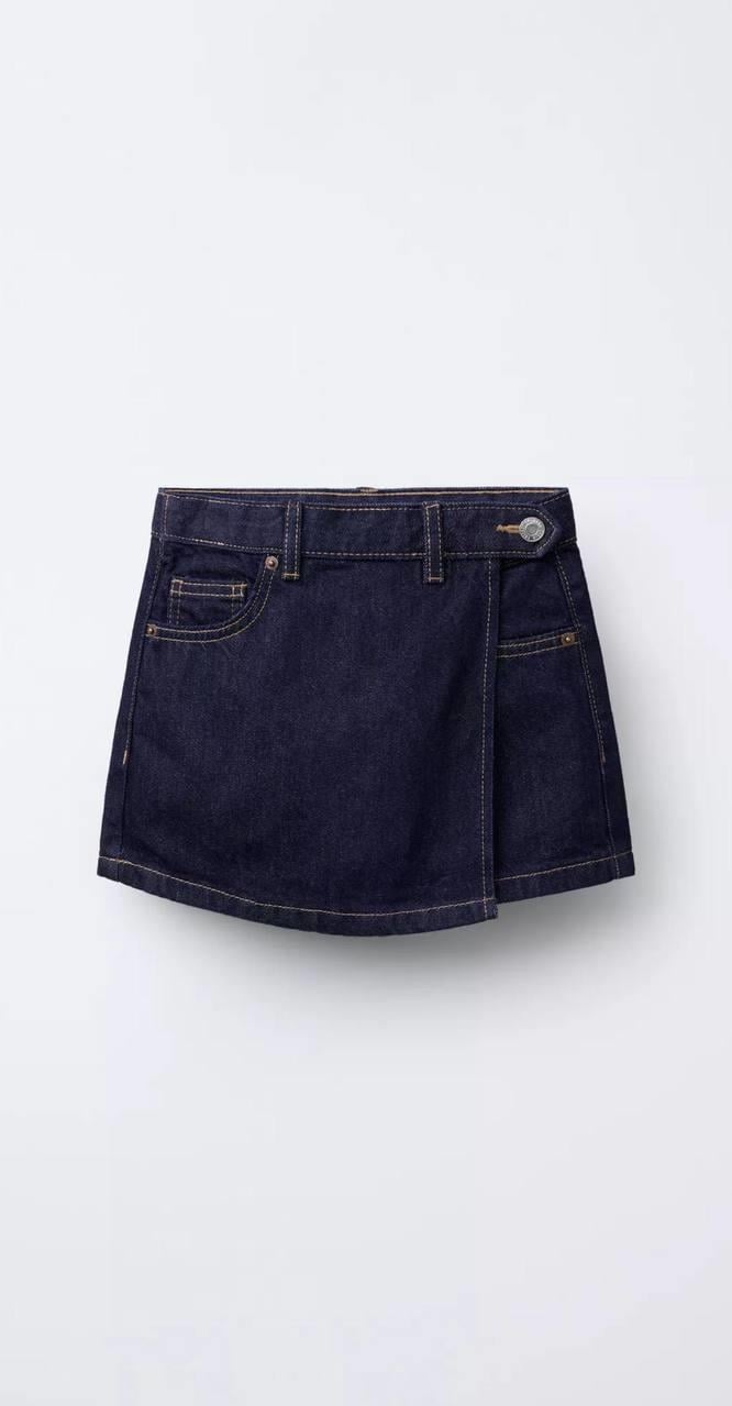 LACİVERT DENİM ŞORT ETEK