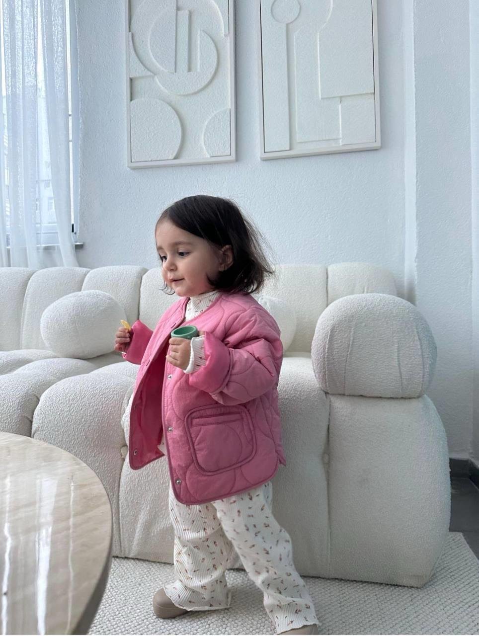 PEMBE KAPİTONE CEKET