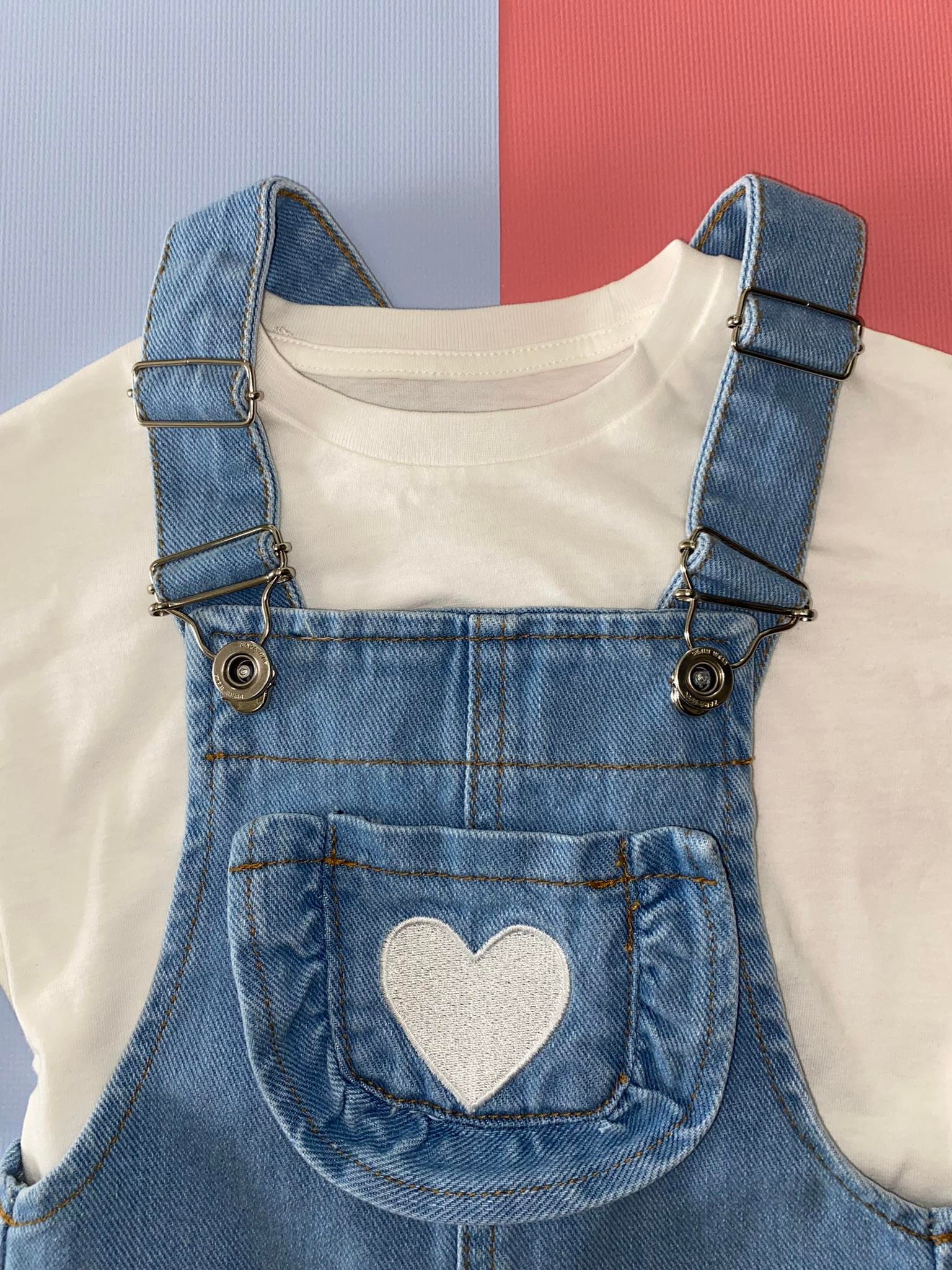 Şortlu Denim Salopet