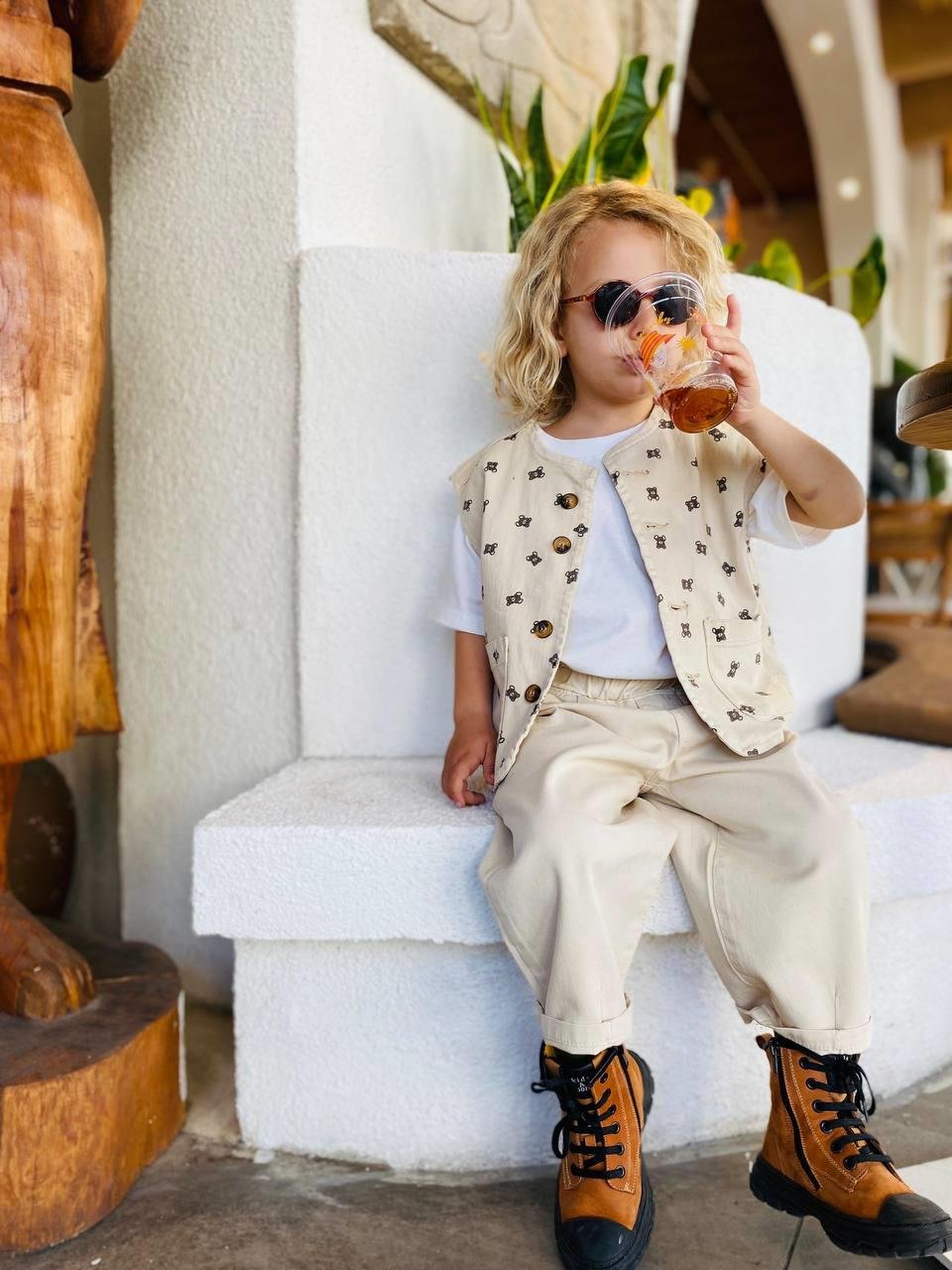 TEDDY BEAR DENİM YELEK