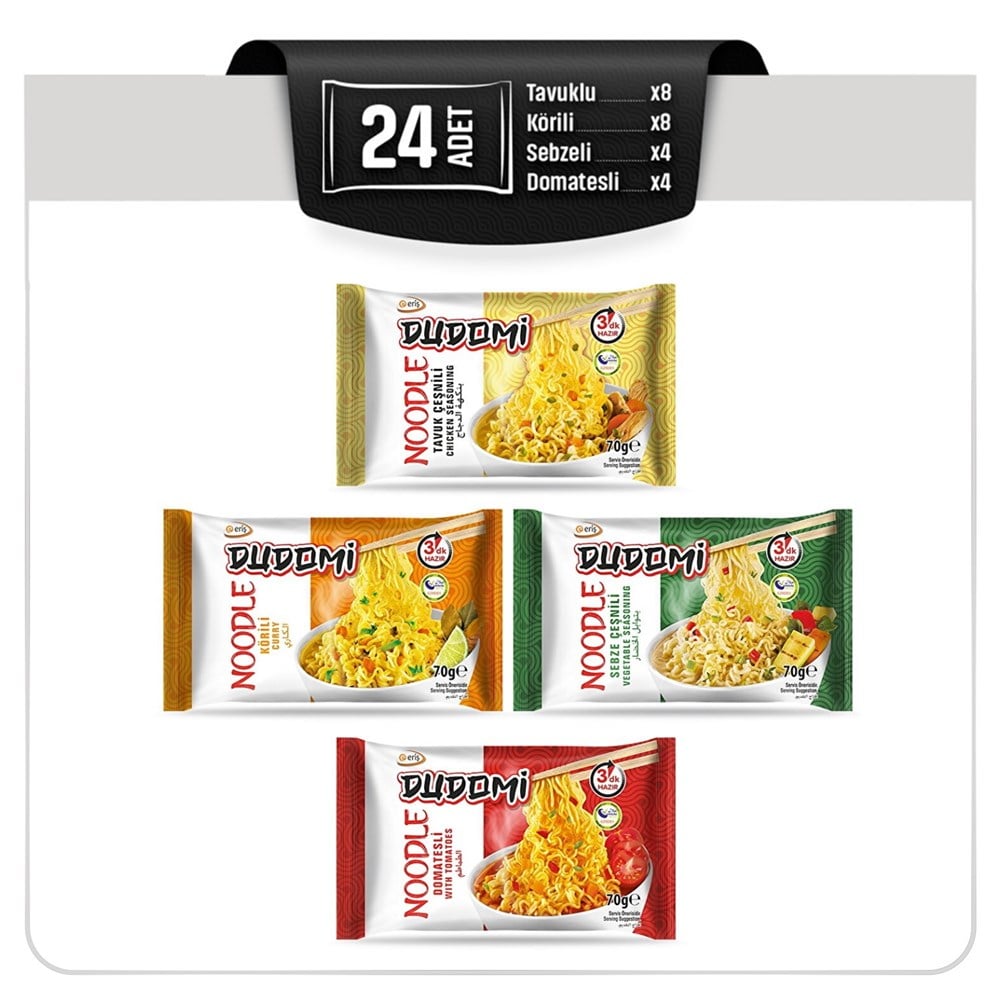 Dudomi 24'lü Karma Noodle Poşet 70 Gr.