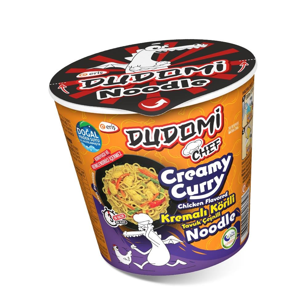 Dudomi Kremalı Körili Tavuk Çeşnili Noodle Bardak 80 Gr.