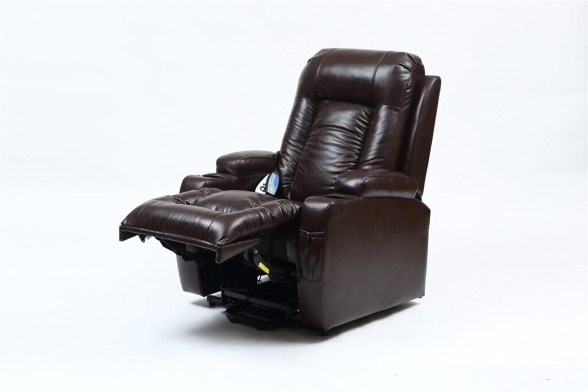 Cellini Happy Daddy Plus Deri Kahve Masajlı Baba Tv Koltuğu