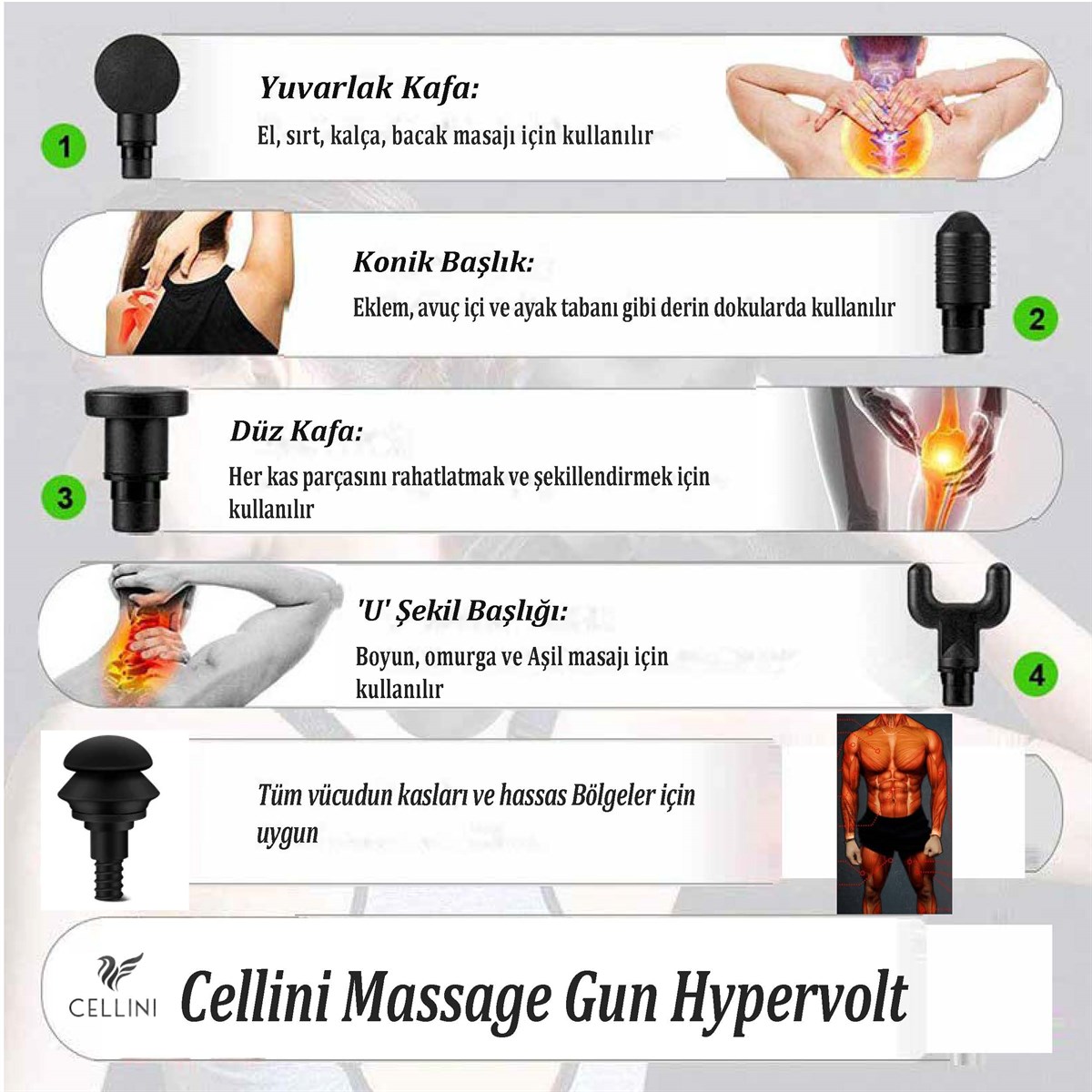 Cellini Masaj Tabancası Hypervolt