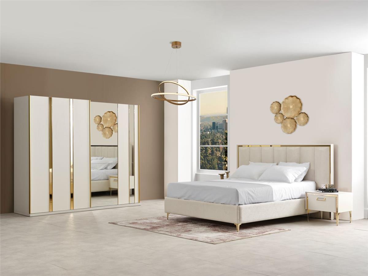 Alyans Sürgülü Yatak Odası Gold_luleburgaz_Ende Mobilya