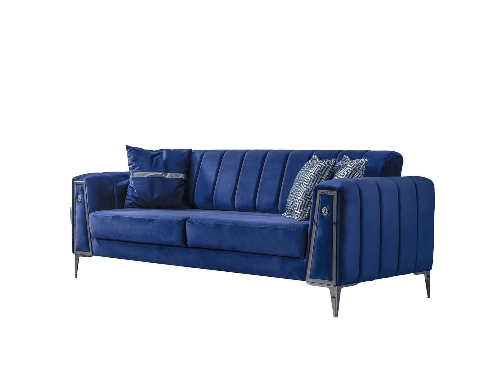 Navy Blue Sofa Set