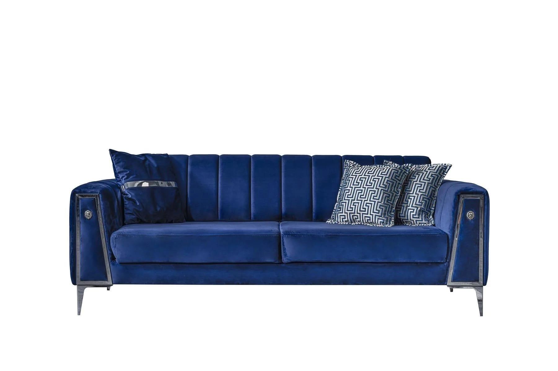 Navy Blue Sofa Set