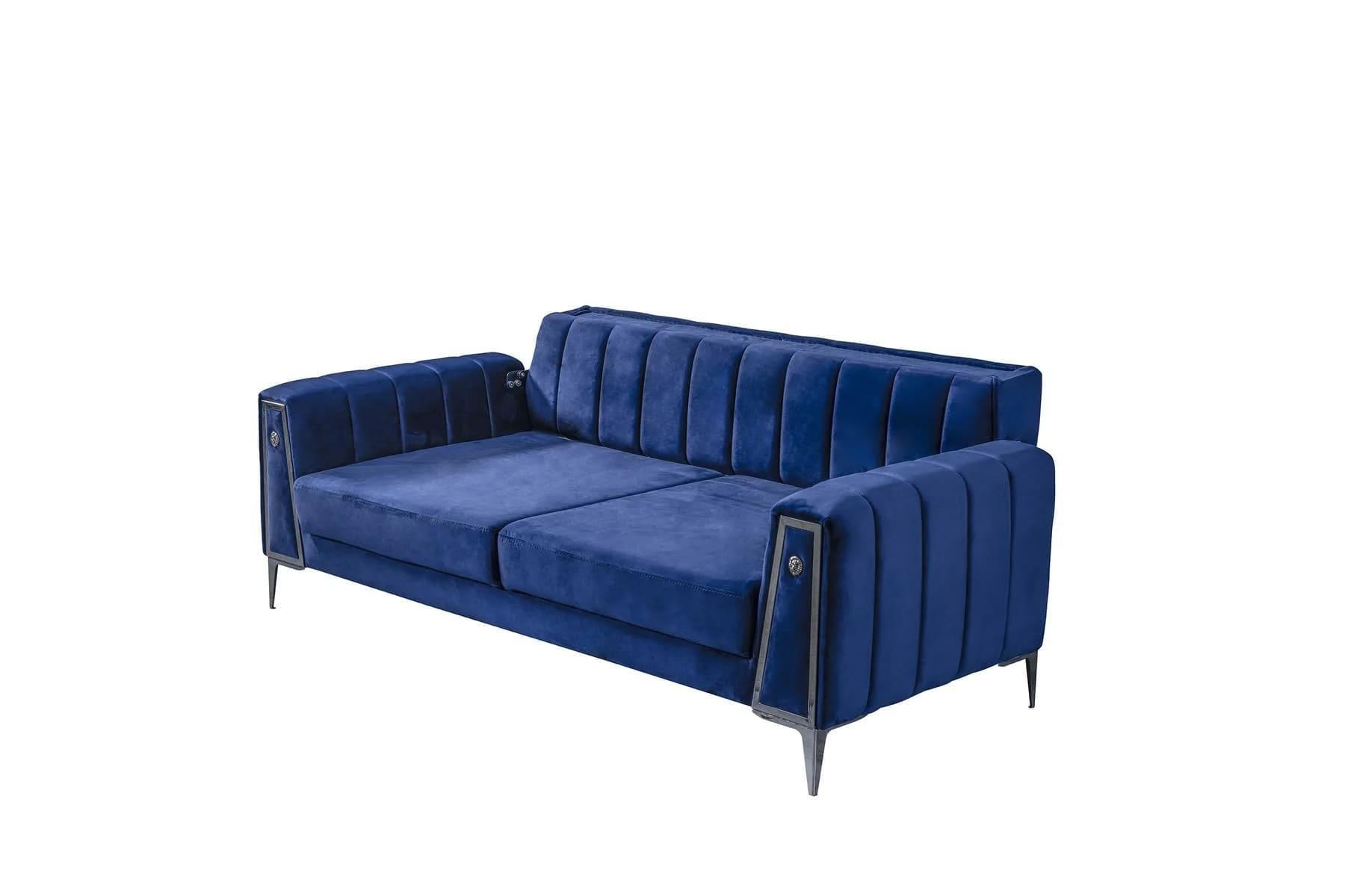 Navy Blue Sofa Set