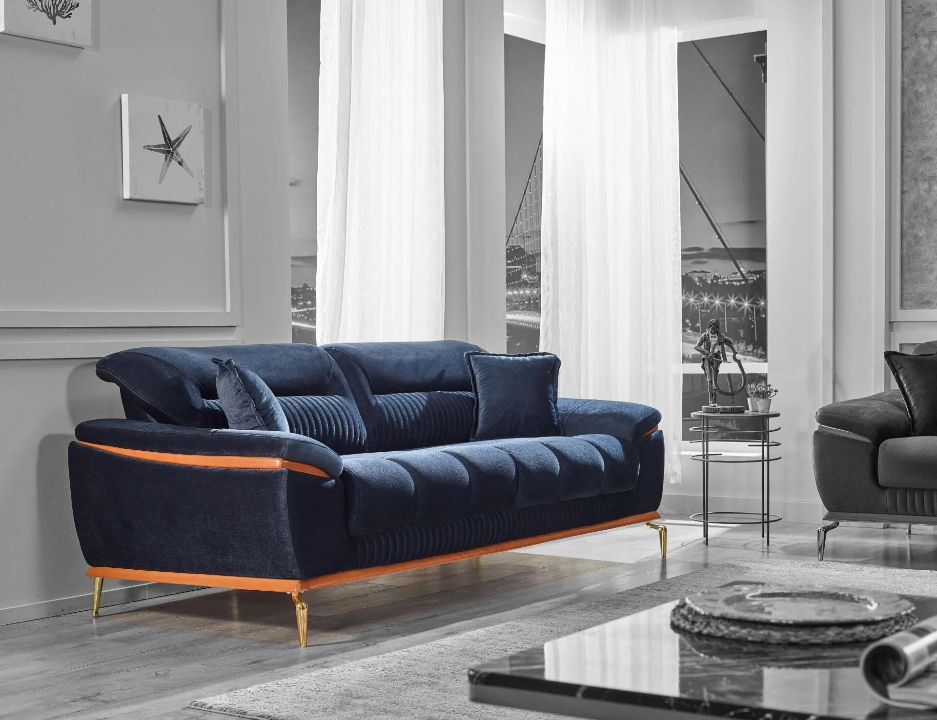 Nero Chrome Sofa Set