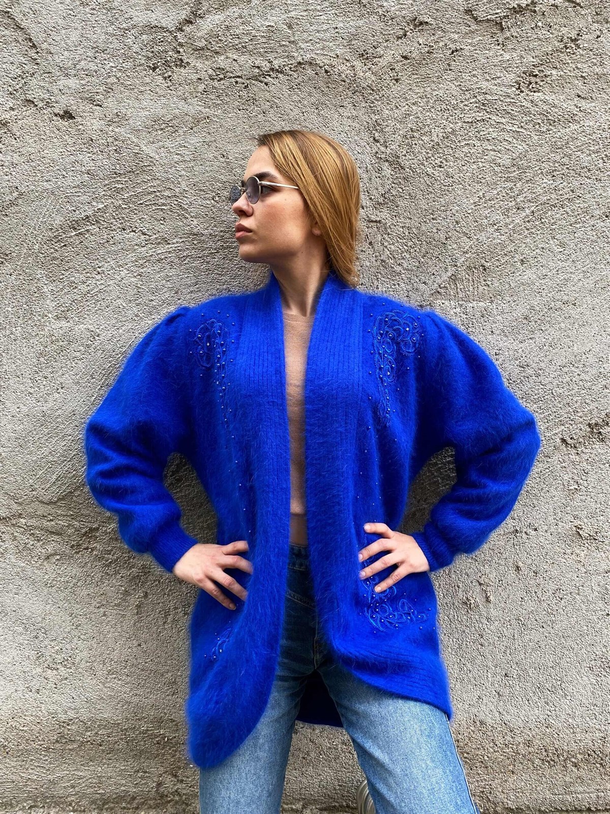 Vintage Angora Hırka