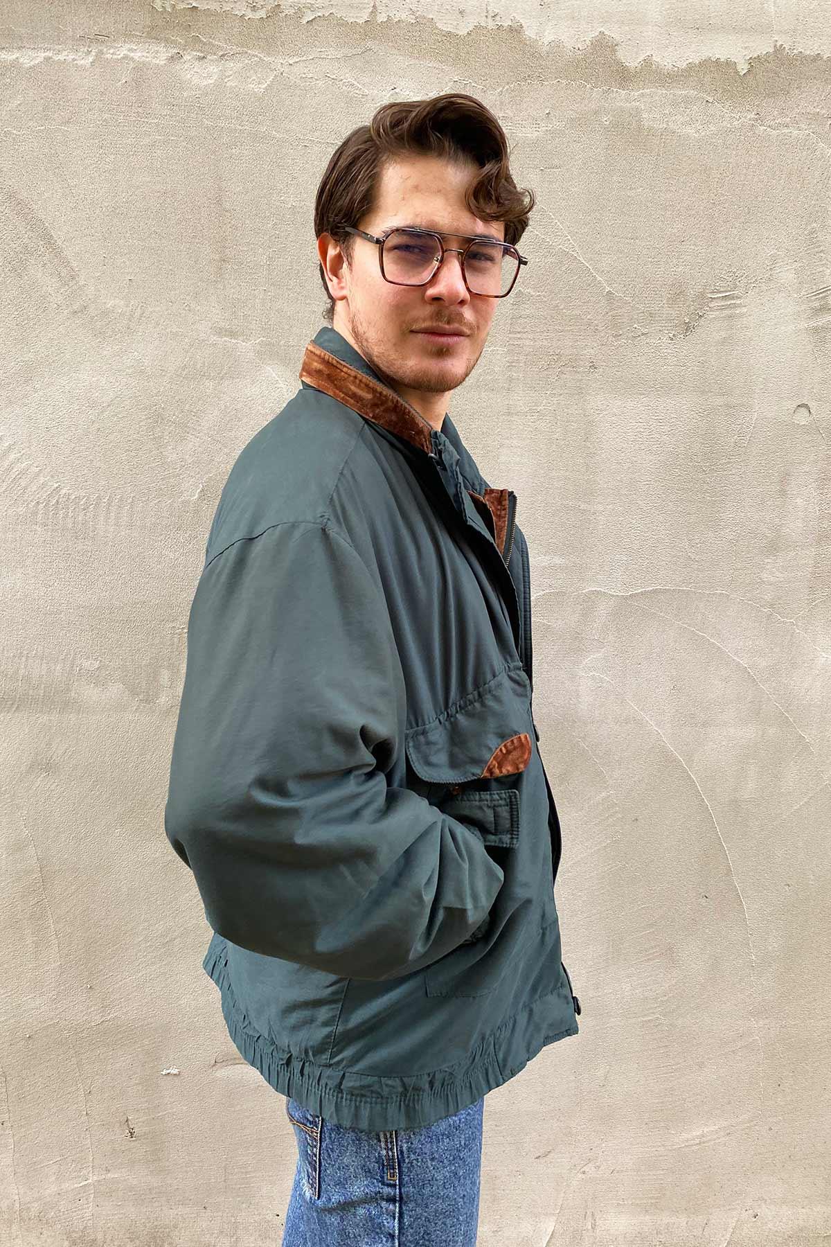 Vintage Bomber Yeşil Mont