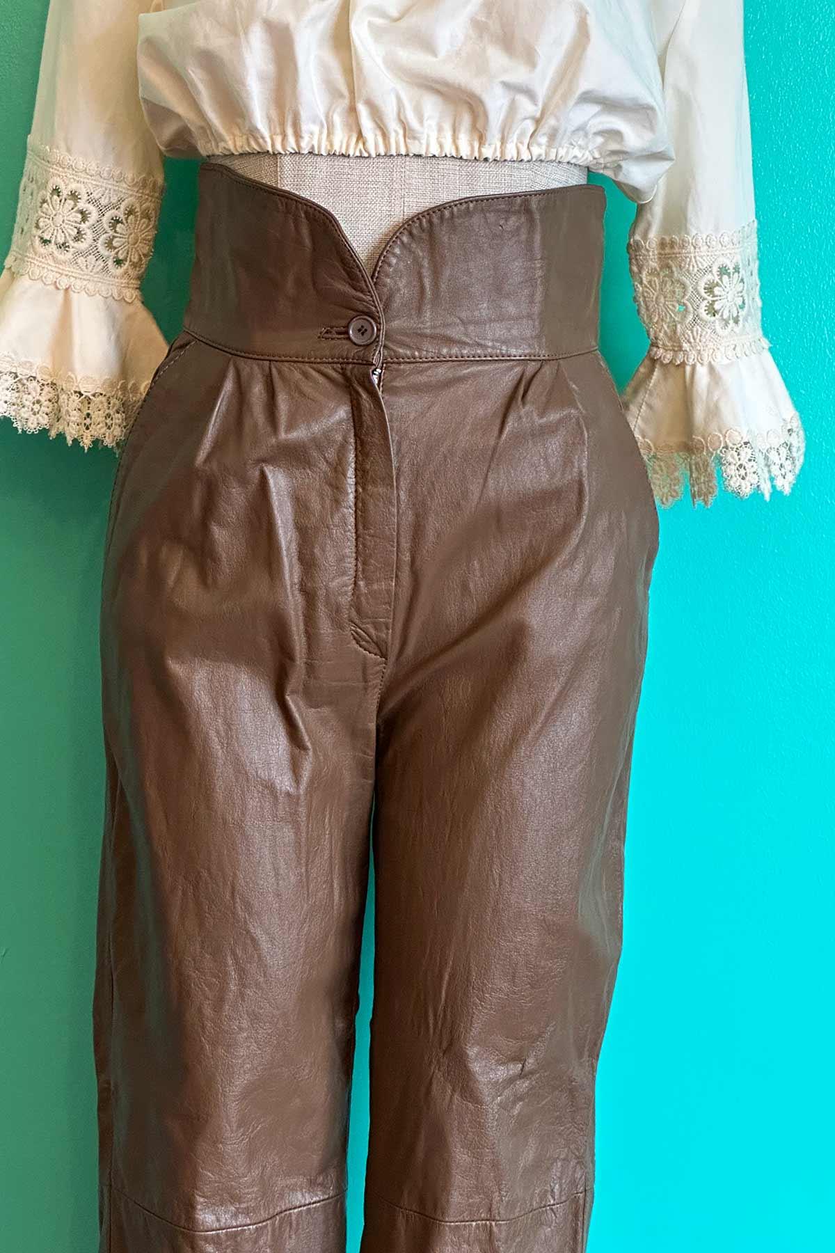 Vintage Deri Pantolon