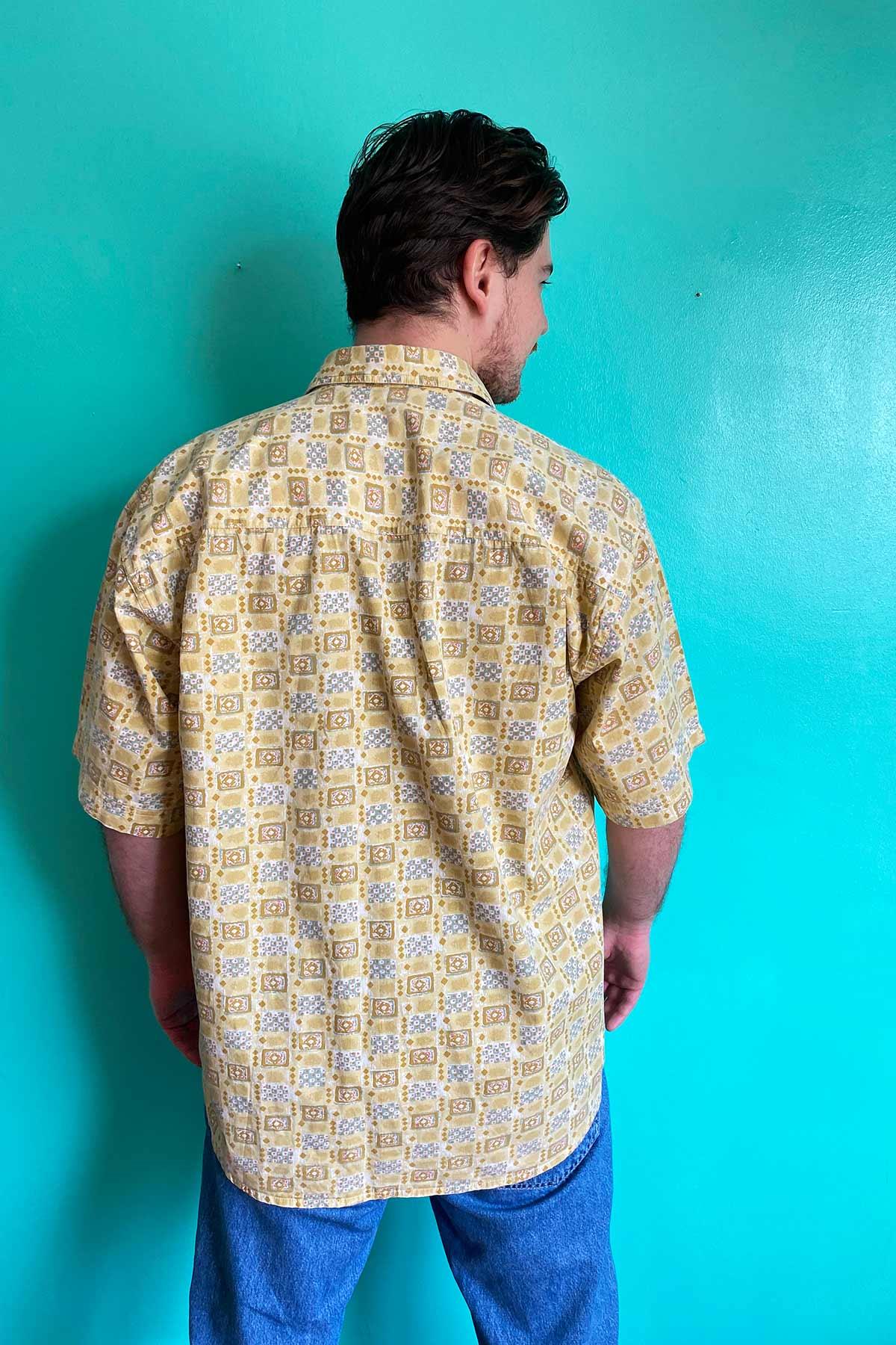 Vintage Desenli Cotton Gömlek