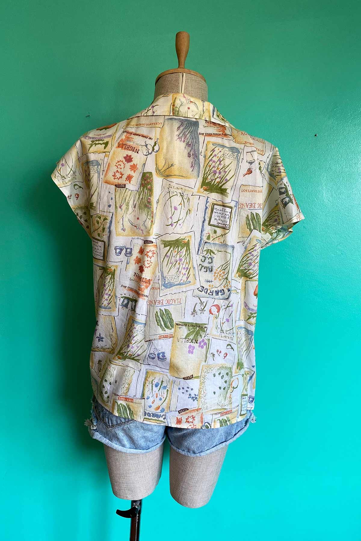 Vintage Desenli Cotton Gömlek