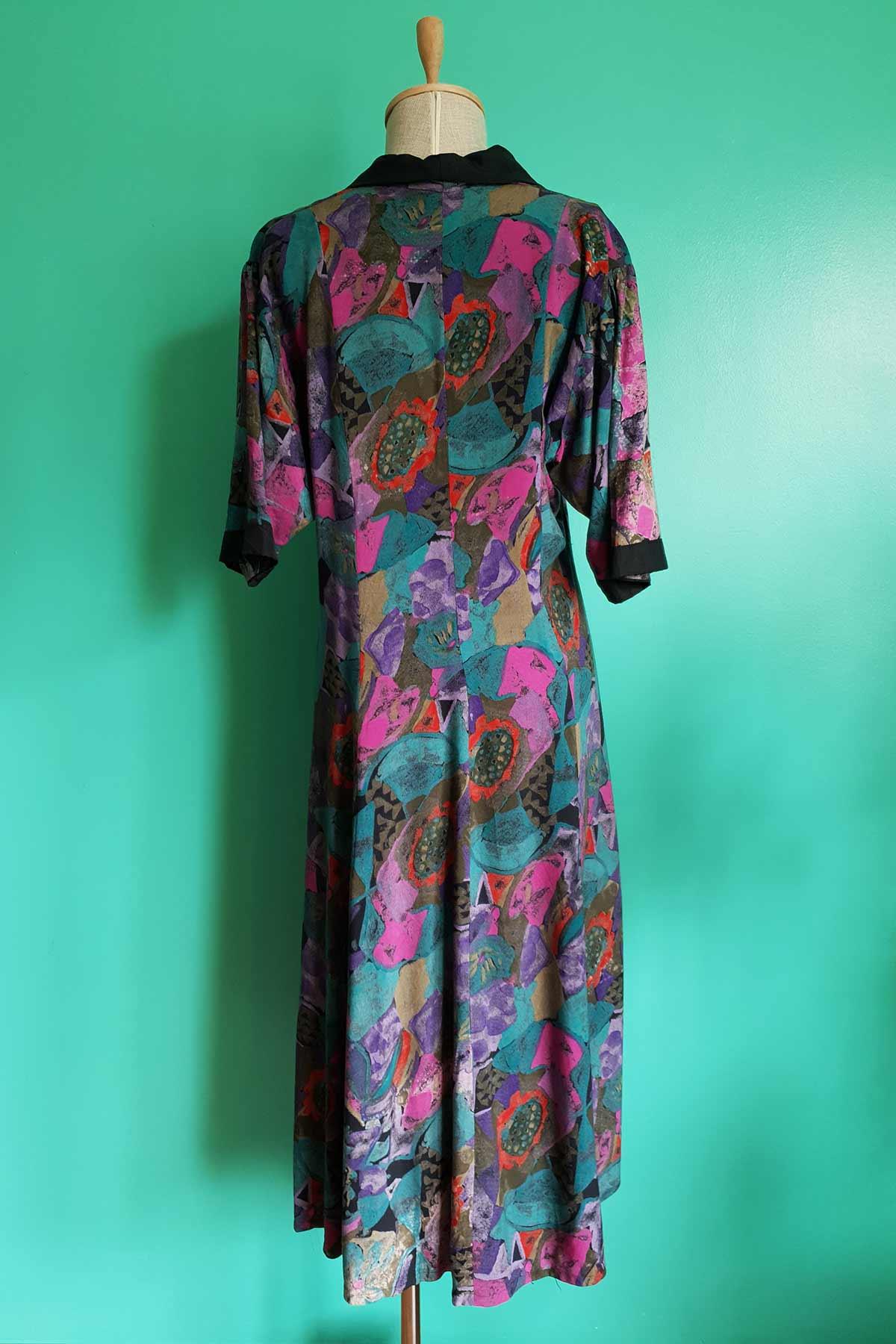 Vintage Desenli Elbise
