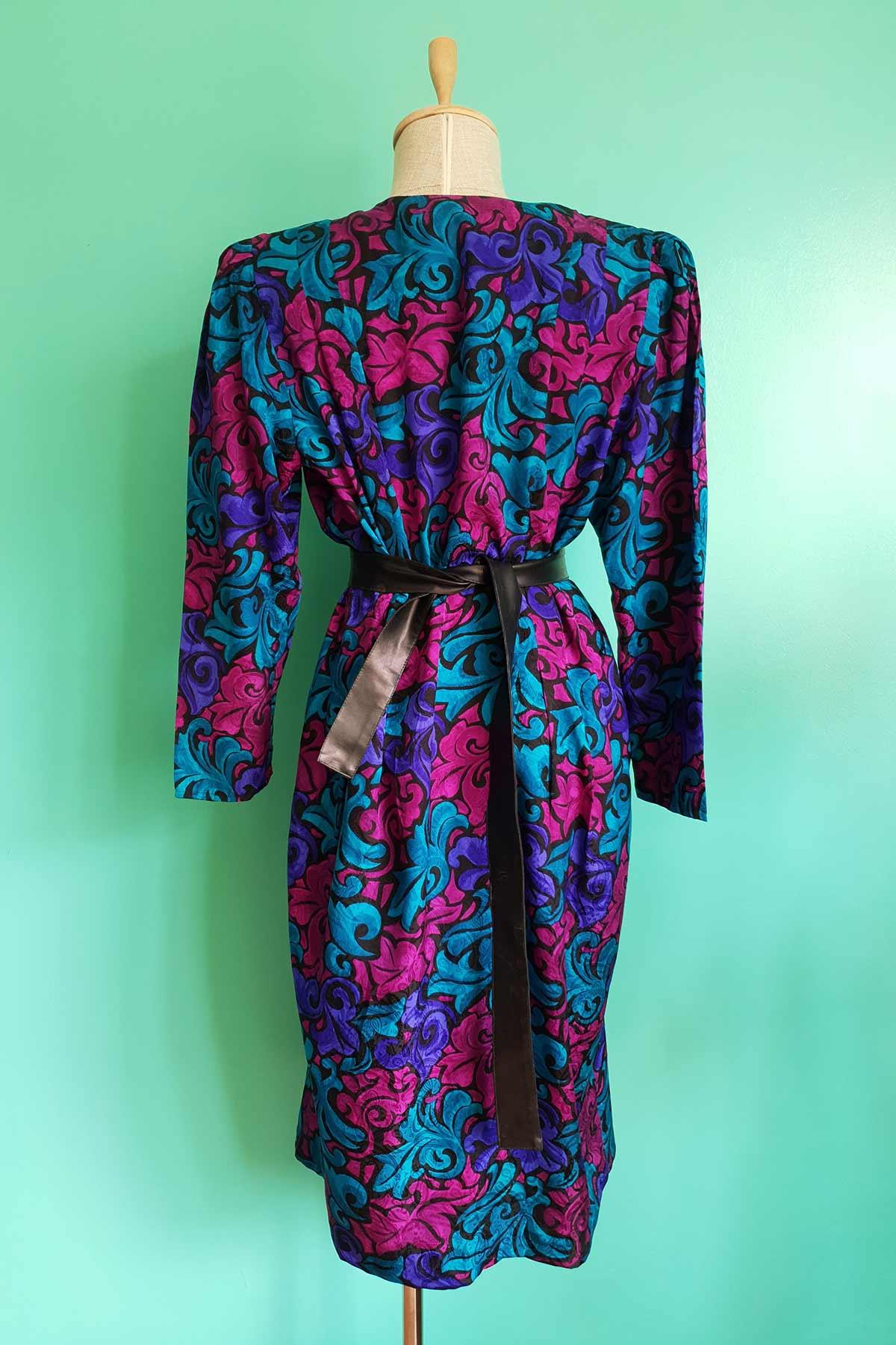 Vintage Desenli Elbise