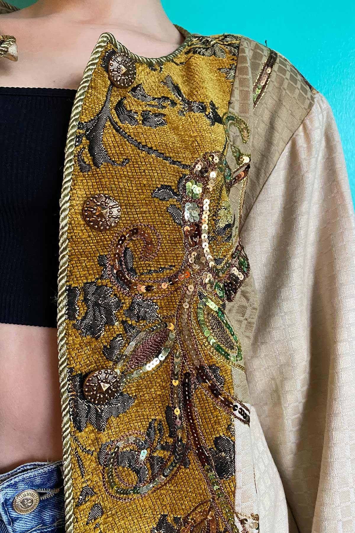Vintage İşlemeli Ceket