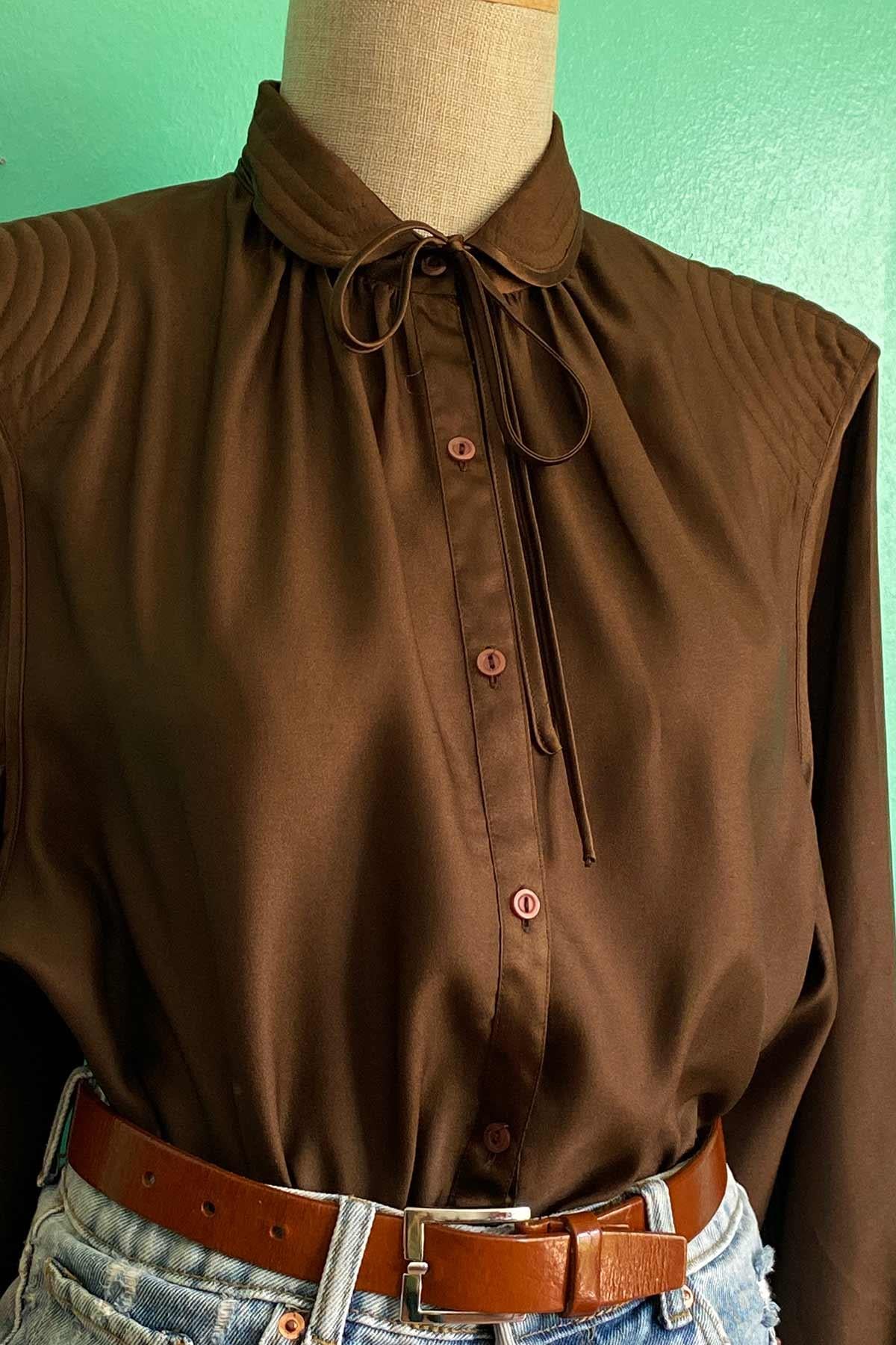 Vintage Kahverengi Gömlek
