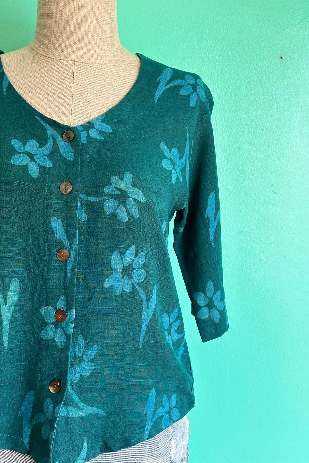 Vintage Kısa Kol Keten Gömlek