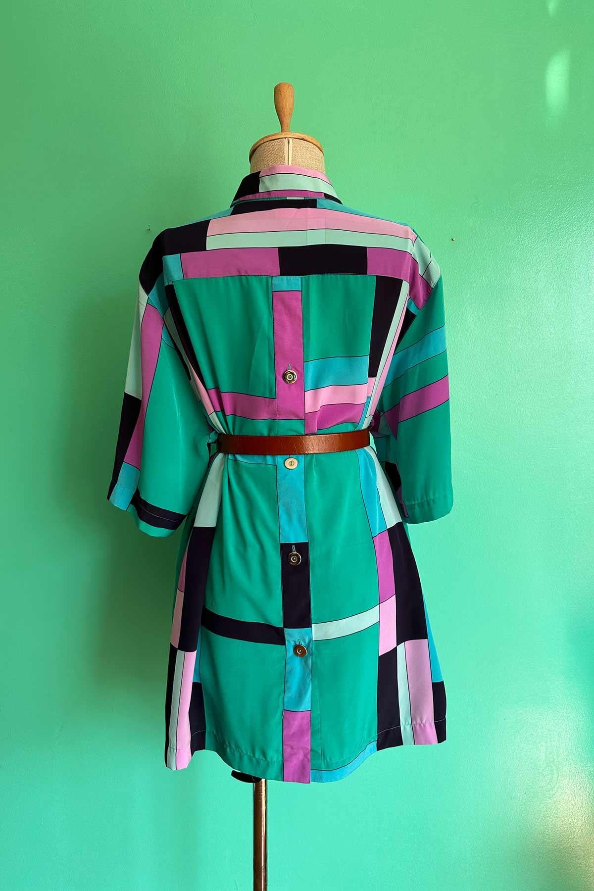 Vintage Oversize Gömlek Elbise