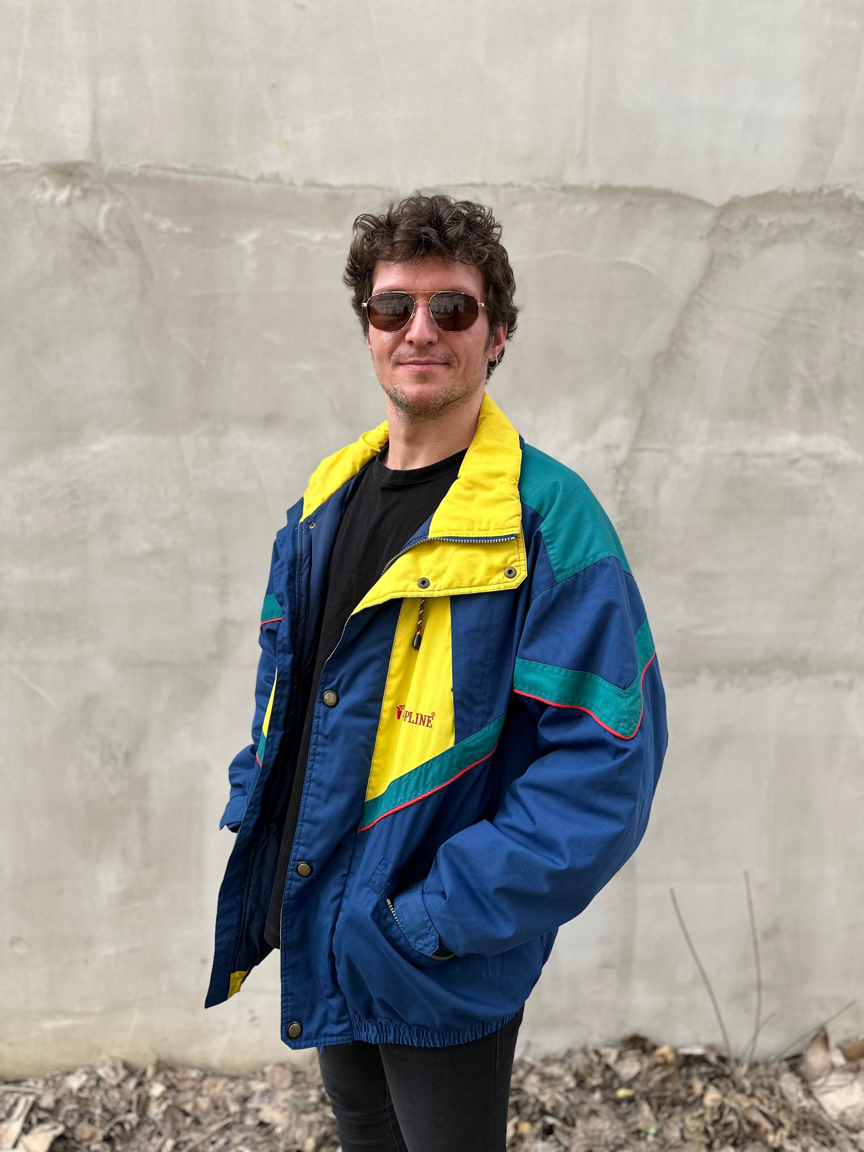 Vintage Oversize Renkli Mont