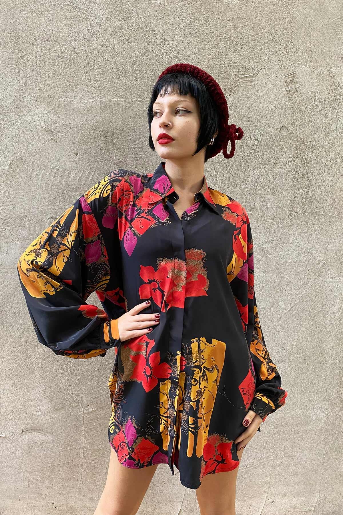 Vintage Oversize Uzun Kol Gömlek