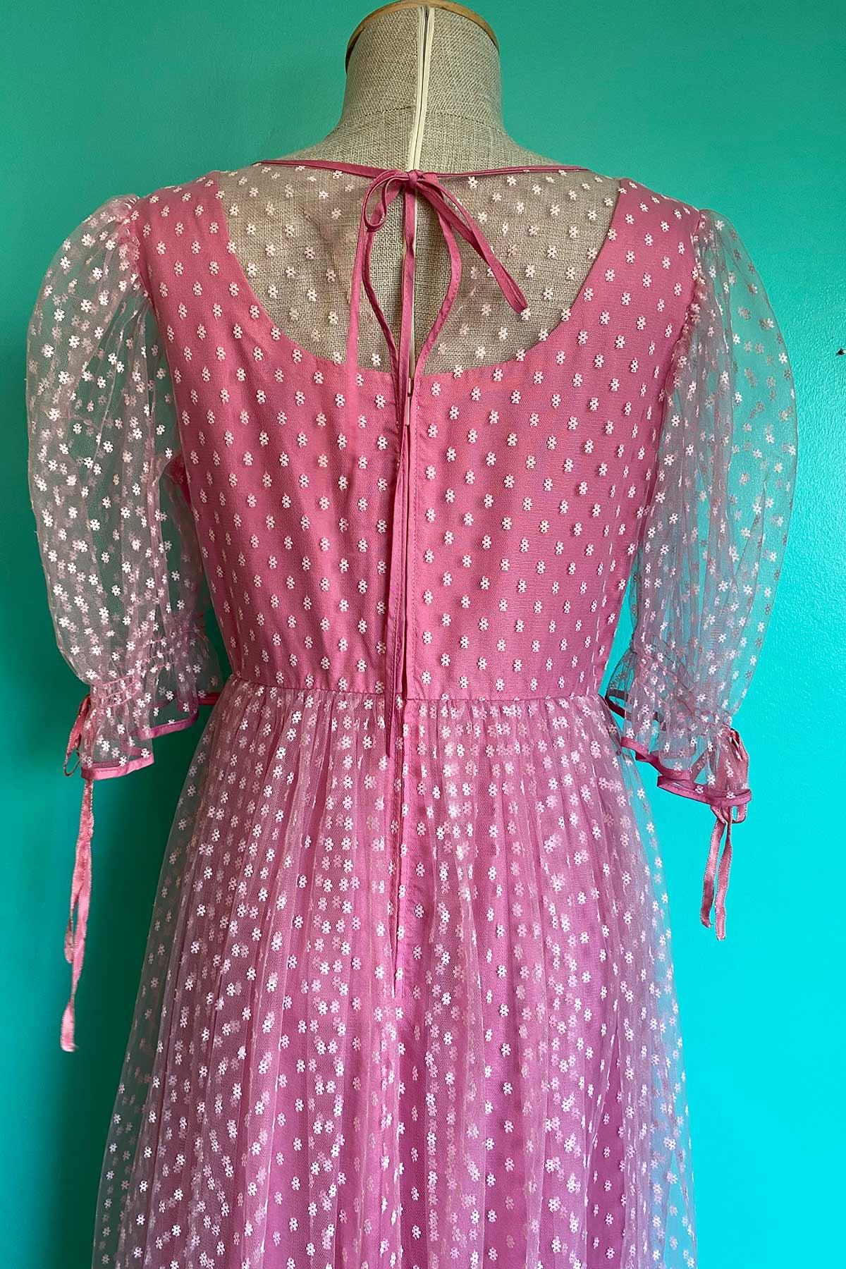 Vintage Pembe Gelinlik Elbise