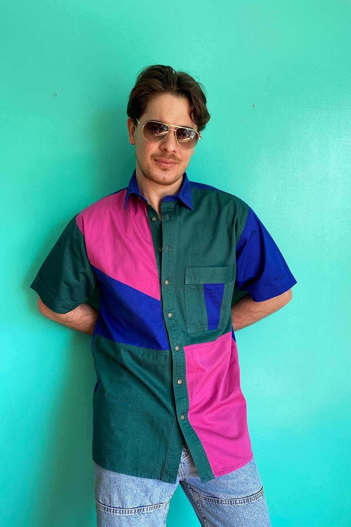 Vintage Renkli Cotton Gömlek