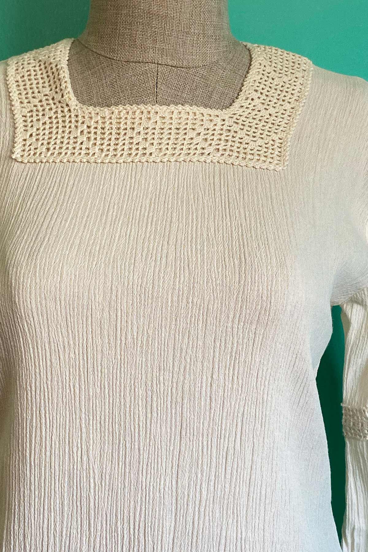 Vintage Şile Bezi Bluz