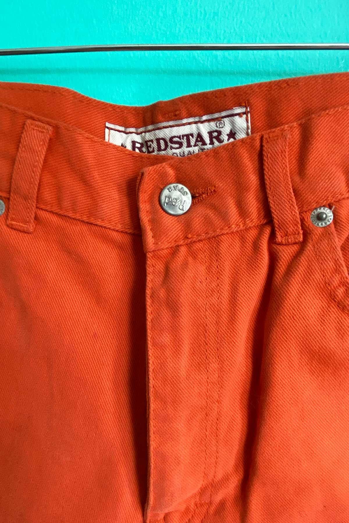 Vintage Turuncu Kot Şort